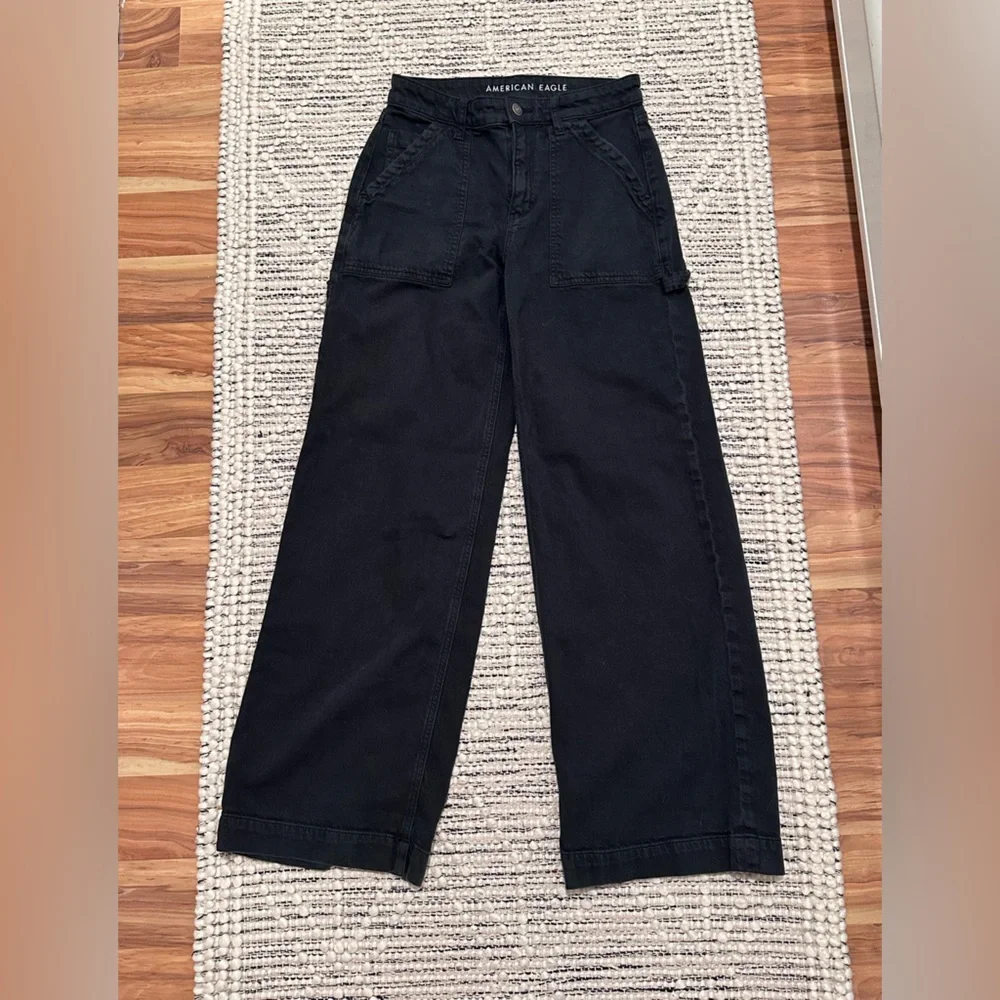 American Eagle Super High Rise Baggy Wide Leg size 2 - Picture 2 of 9